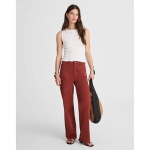 NWT Madewell The Emmett Wide‎ Leg Pant Patch Pocket Antique Rose Sz 23 NV173